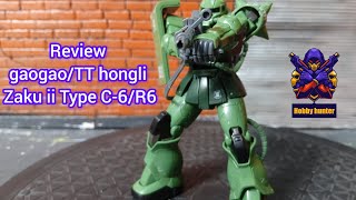 review gaogaoTT hongli hg 1144 zaku ii TYPE C6R6 gundam fyp bootleg [upl. by Abagail]