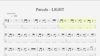 Parcels  LIGHT Bass Tabs [upl. by Htenywg]