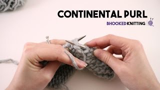 How to knit the knit stitch continental  Step by step tutorial for beginners slowmo [upl. by Desimone441]