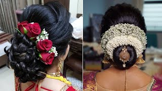 AMAZING KOPPU HAIRSTYLES  BEAUTIFUL BUN HAIRSTYLES  WEDDING HAIRSTYLES  NEW HAIR BUN DESIGNS [upl. by Burnsed]