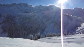 Caméra embarquée  Haut de la piste Ripaille  Grand Paradis Champéry  Les Crosets [upl. by Aihsekram]