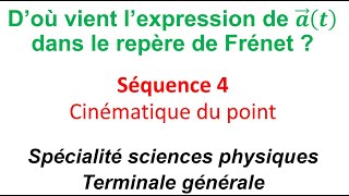 Mais doù vient lexpression de laccélération dans un repère de Frénet [upl. by Ulberto906]