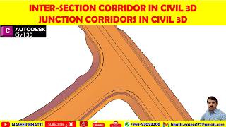 Intersection Corridor design in civil 3d  Junction Corridor in Civil 3d  Intersection  Junction [upl. by Falcone491]