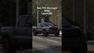 Ram TRX Mammoth 1000 Brutal Launch trx ram srt srt8 trackhawk dodge 1000hp hellcat fastcar [upl. by Erialcyram]