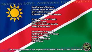 Namibia National Anthem quotNamibia Land of the Bravequot with music vocal and lyrics English [upl. by Orban]