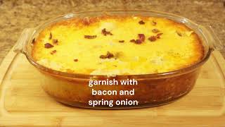 Amazing Loaded Baked Potato Casserole Easiest Recipe [upl. by Damalas]