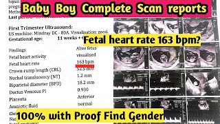 Baby Boy Complete Scan reports  ನನ್ನ ಗಂಡು ಮಗುವಿನ ಕಂಪ್ಲೀಟ್ ಸ್ಕ್ಯಾನಿಂಗ್ ರಿಪೋರ್ಟ್  FHR Placenta [upl. by Atiuqihs]