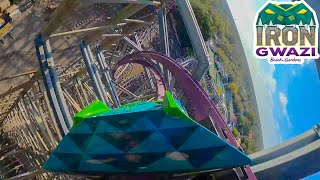 Iron Gwazi  Busch Gardens Tampa  4K Front Row POV No Copyright [upl. by Maisie]