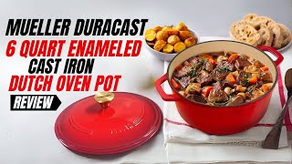 Mueller DuraCast 6 Quart Enameled Cast Iron Dutch Oven Pot Review [upl. by Besnard]