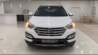 Hyundai DM SANTA FE 24L GDI Sunroof 4WD 2014 White SKN5040Y [upl. by Yrek312]