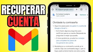 ¿Cómo RECUPERAR mi cuenta GMAIL sin correo y sin número de teléfono [upl. by Euqinehs957]