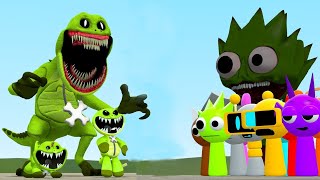 New Allister Gator Nightmare Critters vs All New Sprunki Incredibox Family Vs In Garrys Mod [upl. by Nirihs140]