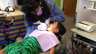 Toddler getting her teeth cleaned Baby doll [upl. by Grani985]