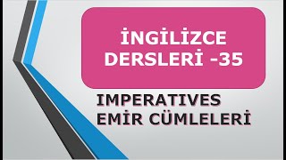 IMPERATIVES EMIR CÜMLELERİ [upl. by Daniels]