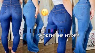 Fashion Nova Jeans TRY ON Haul Size 1 3 5 [upl. by Rowan]