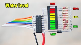 Water Tank Level Indicator Circuit Make Very Simple [upl. by Ailin]