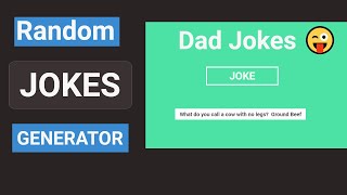 Dad Jokester Creating a Fun API Project with HTML CSS and JavaScript  huxnwebdev [upl. by Waters]