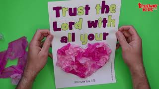 Trust the Lord with all your heart  EASY Bible craft for kids [upl. by Narra]