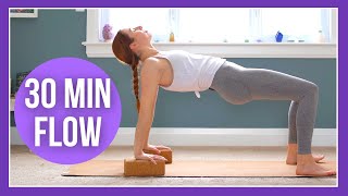 30 min Intermediate Yoga with Blocks  CURIOSITY OVER JUDGEMENT [upl. by Oster448]