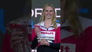 Summer McIntosh reacts to being named World Aquatics female swimmer of the year [upl. by Parrish]