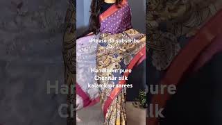 Handloom pure Chennur silk penkalamkari sareesOrder6305917092ShortsViralTrendingOnlineNew3000 [upl. by Lowrance273]