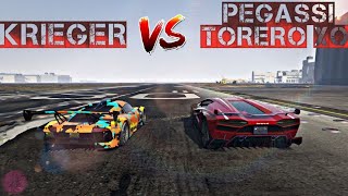 PEGASSI TORERO XO VS KRIEGER  Speed Test  GTA 5 Online [upl. by Hoopes]