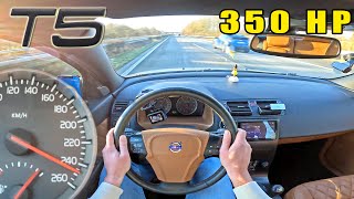 VOLVO S40 T5 has a 350HP ETHANOL INJECTED 25 TURBO on AUTOBAHN [upl. by Auqenes4]