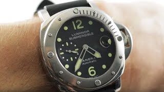 Panerai Luminor Submersible PAM 024 Dive Watch Review [upl. by Steel]