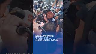 Llegada de Cathy Barriga a tribunales puede quedar en prisión preventiva [upl. by Mortensen]