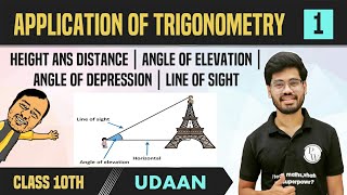 Some Applications of Trigonometry 01  Height and Distance  Angle of Elevation  Class 10  NCERT [upl. by Loree]