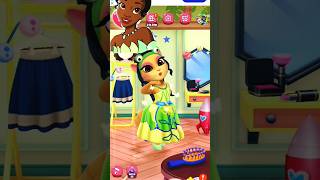 Princess Tiana Makeover By Talking Angela shorts viralvideo video mytalkingangela2 [upl. by Terina675]