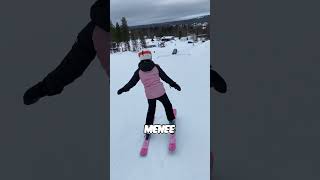 Oppiiko pikkusisko reilaamaan suomi shortsviral skiing funnysports [upl. by Trevethick]