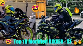 Top 10 Modified GIXXER SF [upl. by Htinek640]