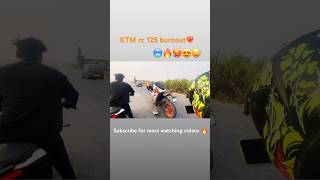 KTM rc 125 burnout 😜 bikelover crash shorts burnout [upl. by Ahsekahs]