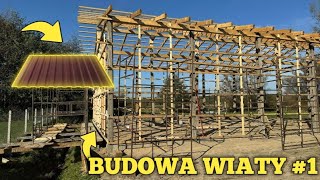 BUDOWA WIATY 1 Przygotowanie Ścian Pod Blachę [upl. by Lrad]