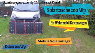 Solartasche 200W Solar für Wohnmobile Kastenwagen und Camping Autark mit mobiler Solaranlage [upl. by Aleen]