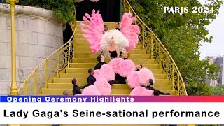 Paris 2024 Olympics Lady Gagas Sensational Performance at the Opening Ceremony [upl. by Darcy]