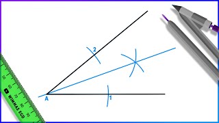 How to divide an angle into two equal parts  Angle Bisector [upl. by Nnayelsel]