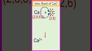 Formation of ionic bond or electrovalent bond in calcium oxide CaO chemistry [upl. by Wittenburg]