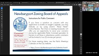 Newburyport Zoning Board of Appeals 8272024 [upl. by Kameko]