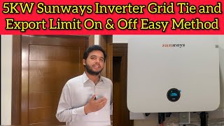 On Grid Sunways Inverter Export Limit on and Off Method  Sunways Inverter Installation procedure [upl. by Pius]