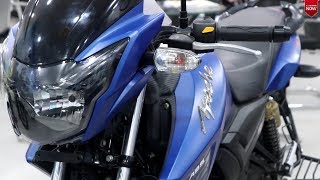 New TVS Apache RTR 180 ABS Matt blue colour complete review  price  features [upl. by Culhert]