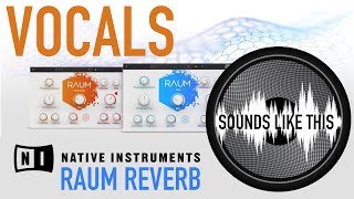 Native Instruments RAUM Reverb  VOCALS Sound Like This [upl. by Ravens]