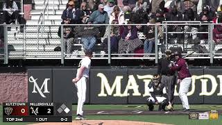 Highlights Millersville Baseball vs Kutztown DH March 24 2024 [upl. by Hgielra]