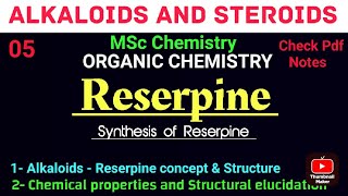 Synthetic of Reserpine  Simplest Explanation mscchemistrynotes alkaloids itschemistrytime [upl. by Eltsyrc763]