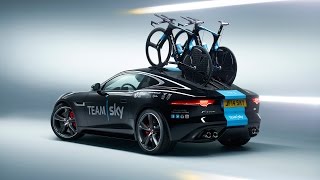 Jaguar present Team Sky with concept FType Time Trial Support Car [upl. by Annaeoj65]