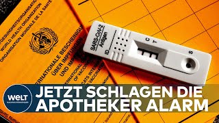 CORONA Covid19Schnelltests Jetzt schlagen die Apotheker Alarm I WELT News [upl. by Nnyletak457]