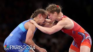 USAs Amit Elor CEDES NOTHING to Wiktoria Choluj in wrestling QF  Paris Olympics  NBC Sports [upl. by Radcliffe825]