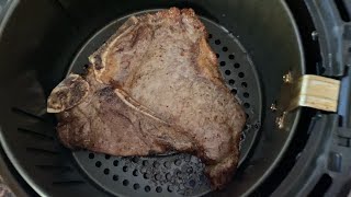 Air Fryer T Bone Steak  How To Cook T Bone Steaks In The Air Fryer  Perfect Air Fryer Steak Recipe [upl. by Benilda317]