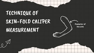 TECHNIQUE OF SKINFOLD CALIPER MEASUREMENT FOR WOMEN [upl. by Fabriane330]